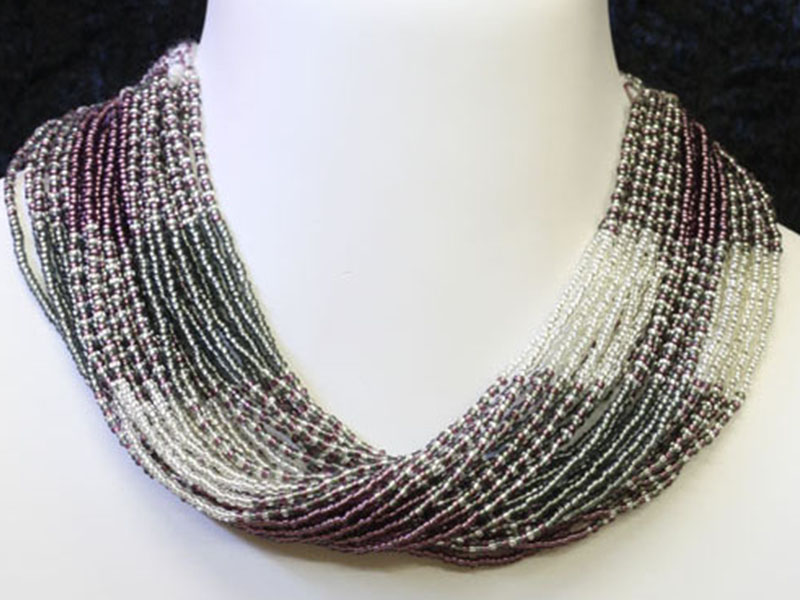 Silver, clear and purple Silver, clear and purple