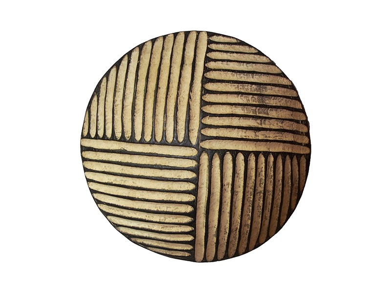 Small Carved Wood Shield - Quatered Small Carved Wood Shield - Quatered