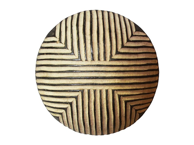 Small Carved Wood Shield - Band Small Carved Wood Shield - Band