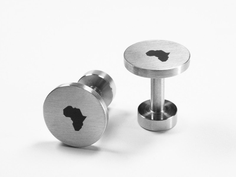 Africa Engraved Cuff Links Africa Engraved Cuff Links