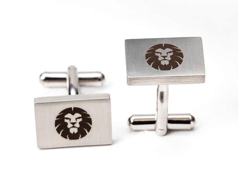 Rectangle Lion Engraved Cuff Links Rectangle Lion Engraved Cuff Links