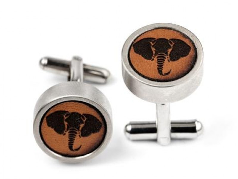 Elephant Engraved Cuff Links Elephant Engraved Cuff Links