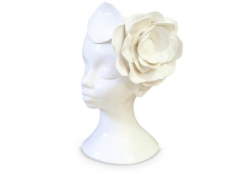 Handmade Ceramic Lady Planter - One Flower Handmade Ceramic Lady Planter - One Flower