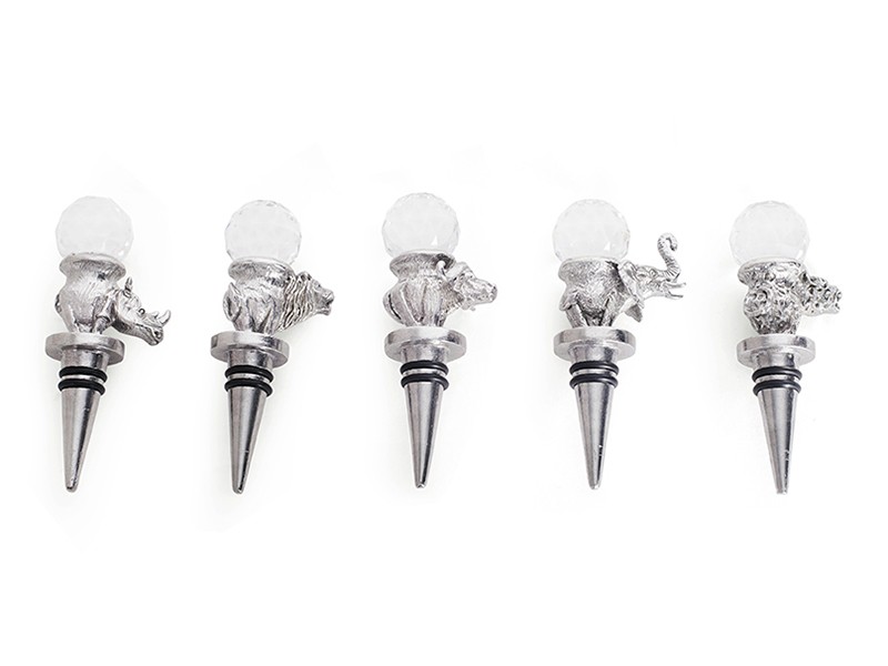 Crystal Big 5 Bottle Stoppers