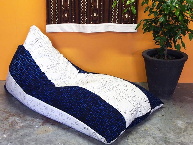Mudcloth Bean Bag Two Tone Mudcloth Bean Bag Two Tone