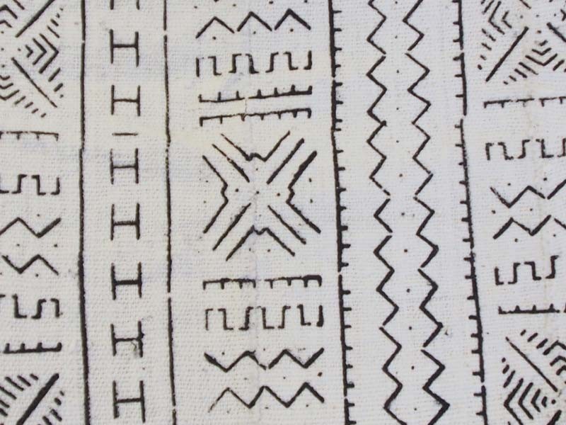 White Bogolan Mud Cloth
