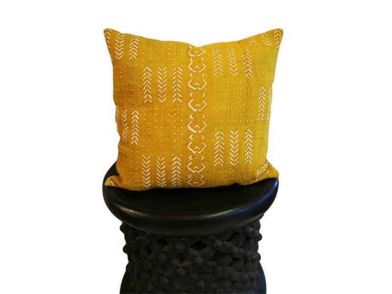 Yellow with white design Yellow with white design