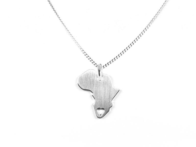 Small Africa with Heart cut out Pendant Small Africa with Heart cut out Pendant