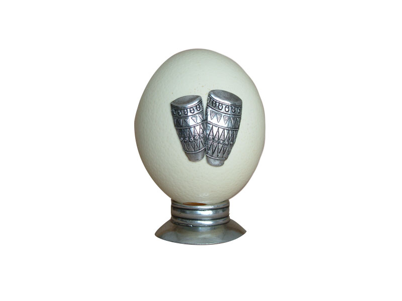 Ostrich Egg Bongo Drums
