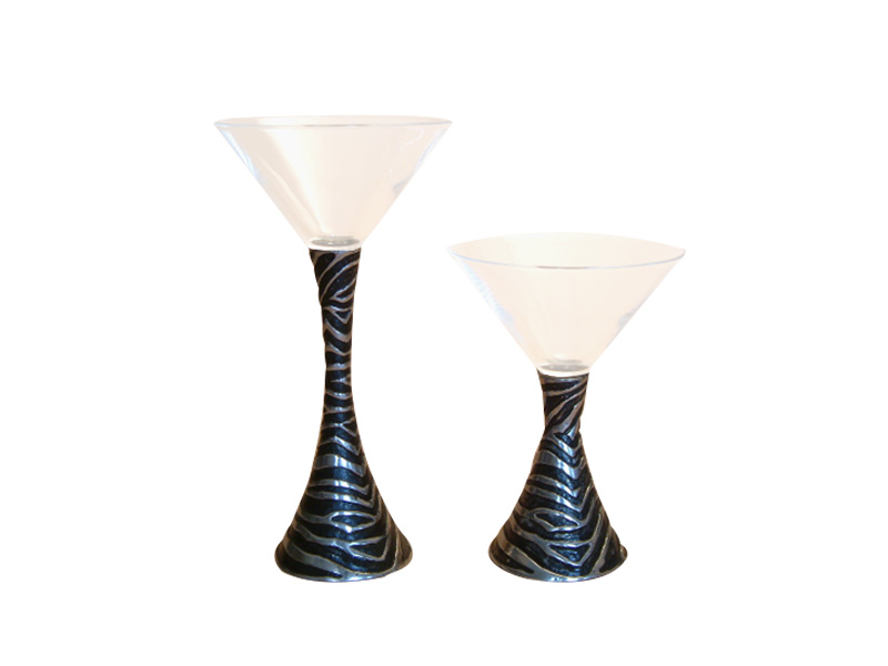 Zebra Martini Glass